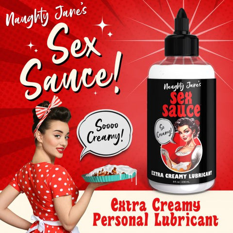 Naughty Jane's Sex Sauce Extra Creamy Lubricant - 8oz - Femme Sensation